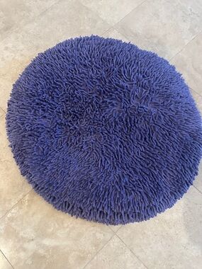 Purple Round Doodle Floor Pillow